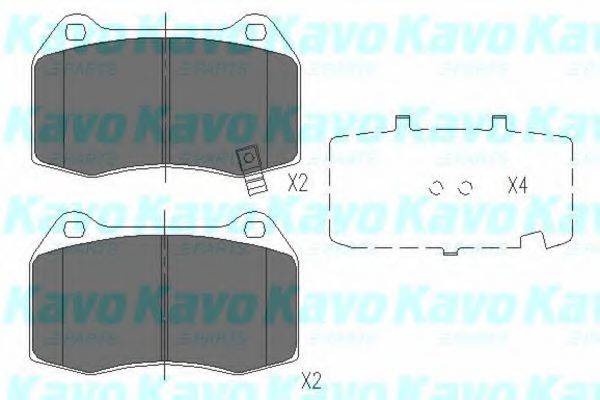 KAVO PARTS KBP6561 Комплект гальмівних колодок, дискове гальмо