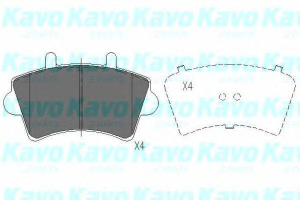 KAVO PARTS KBP6563 Комплект гальмівних колодок, дискове гальмо