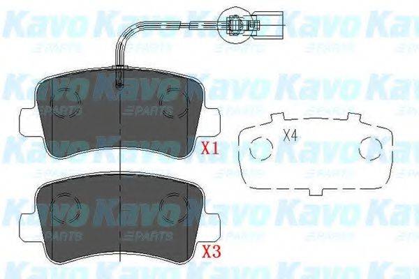 KAVO PARTS KBP6590 Комплект гальмівних колодок, дискове гальмо