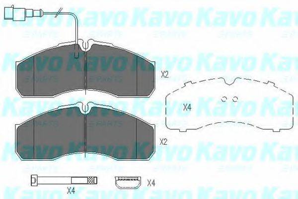 KAVO PARTS KBP6591 Комплект гальмівних колодок, дискове гальмо