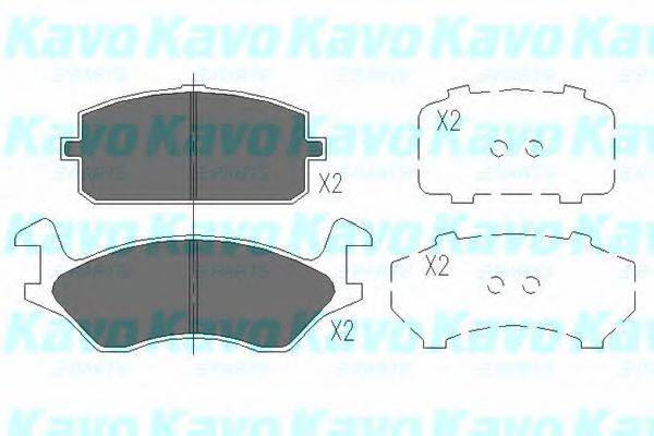 KAVO PARTS KBP9074 Комплект гальмівних колодок, дискове гальмо