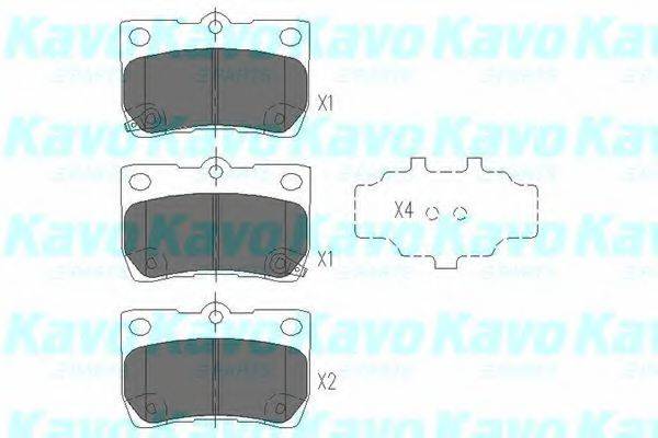 KAVO PARTS KBP9083 Комплект гальмівних колодок, дискове гальмо