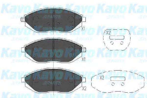 KAVO PARTS KBP1017 Комплект гальмівних колодок, дискове гальмо