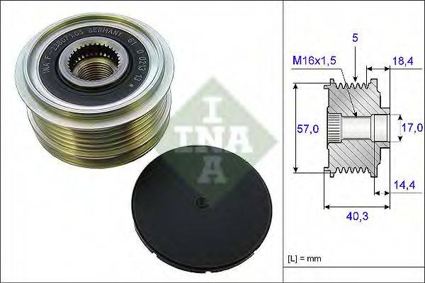 INA 535018710 Механізм вільного ходу генератора