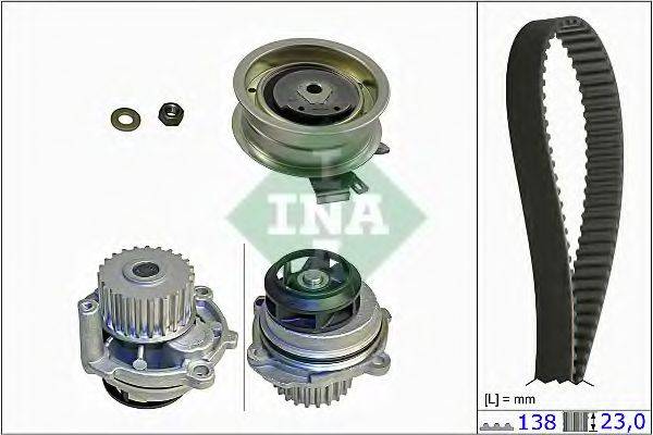 INA 530017131 Водяний насос + комплект зубчастого ременя