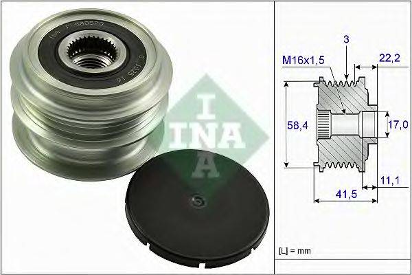 INA 535026910 Механізм вільного ходу генератора