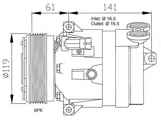 NRF 32021G Компресор, кондиціонер