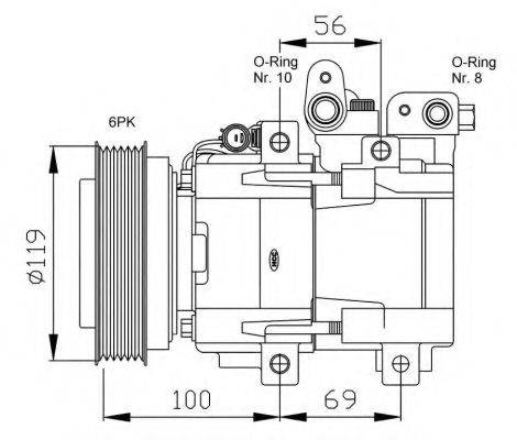 NRF 32755G Компресор, кондиціонер