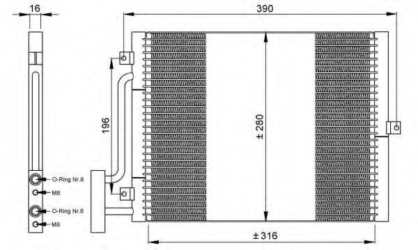 NRF 35307 Конденсатор, кондиціонер