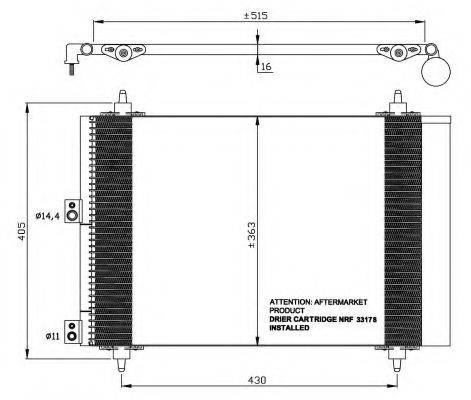 NRF 35843 Конденсатор, кондиціонер