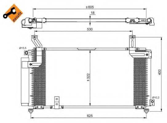 NRF 35847 Конденсатор, кондиціонер