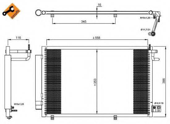 NRF 35903 Конденсатор, кондиціонер