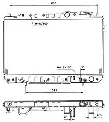 NRF 514134 Радіатор, охолодження двигуна