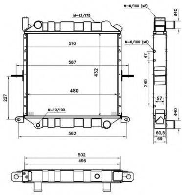 NRF 52235 Радіатор, охолодження двигуна