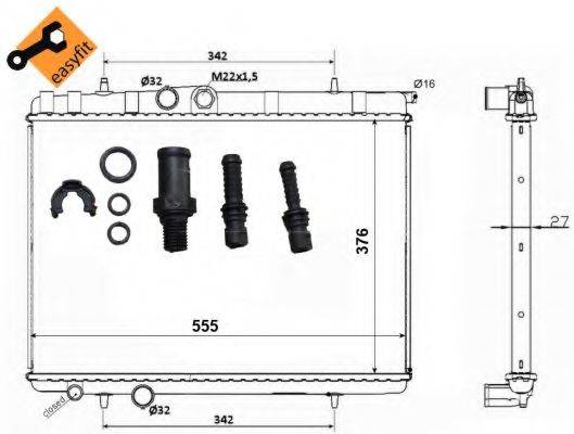 NRF 53120 Радіатор, охолодження двигуна