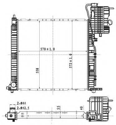 NRF 53176 Радіатор, охолодження двигуна