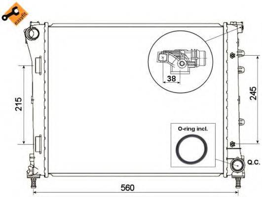 NRF 53525 Радіатор, охолодження двигуна