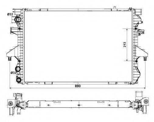 NRF 53796 Радіатор, охолодження двигуна