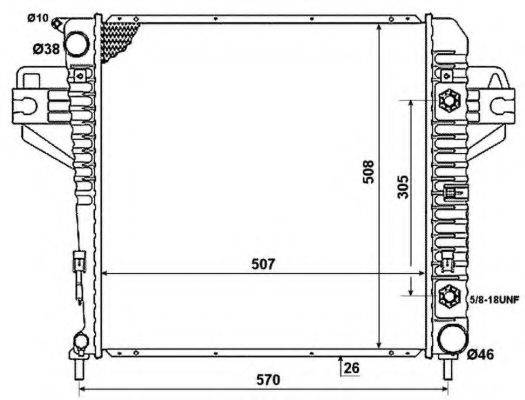 NRF 53961 Радіатор, охолодження двигуна