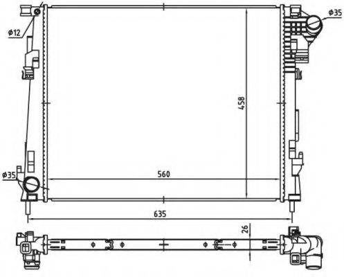 NRF 53966 Радіатор, охолодження двигуна