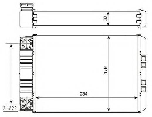 NRF 54274 Теплообмінник, опалення салону