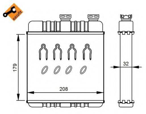 NRF 54279 Теплообмінник, опалення салону