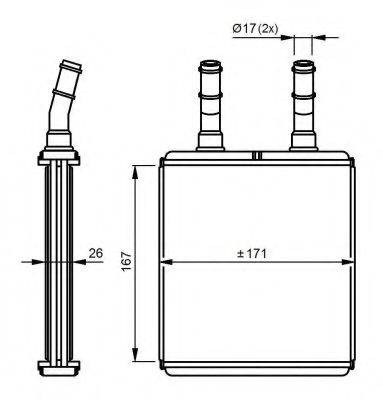 NRF 54291 Теплообмінник, опалення салону