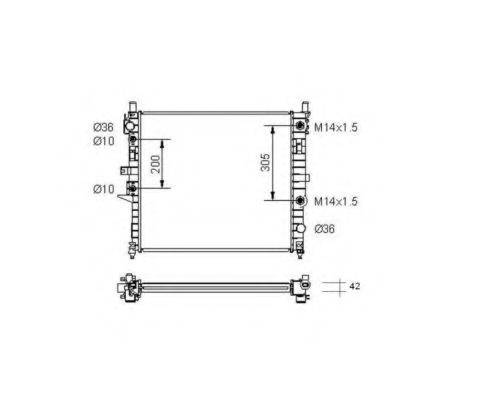 NRF 55336 Радіатор, охолодження двигуна