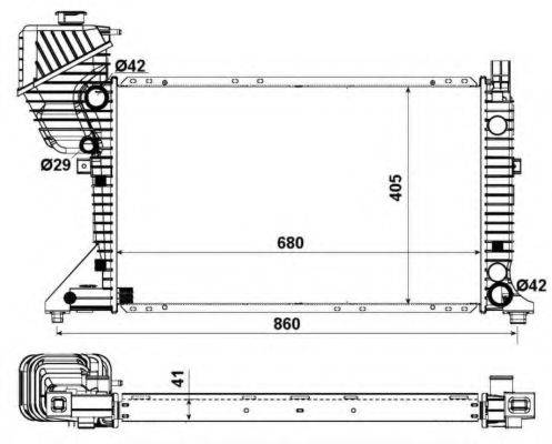 NRF 55348 Радіатор, охолодження двигуна