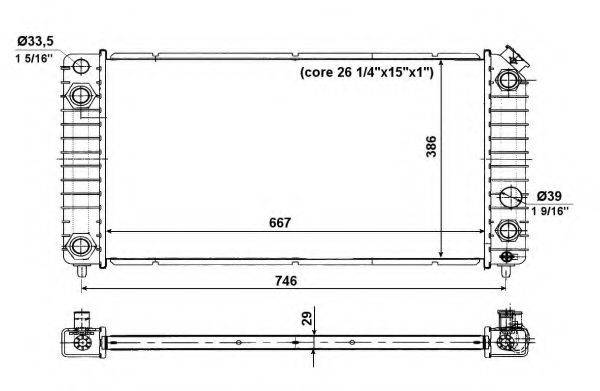 NRF 56011 Радіатор, охолодження двигуна