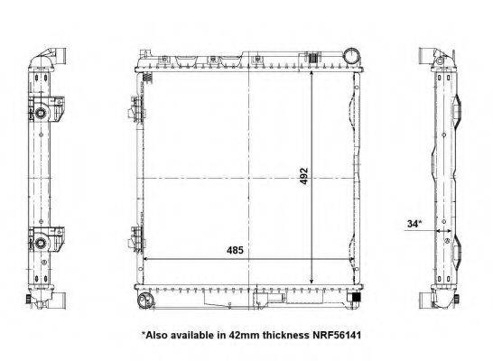 NRF 56077 Радіатор, охолодження двигуна