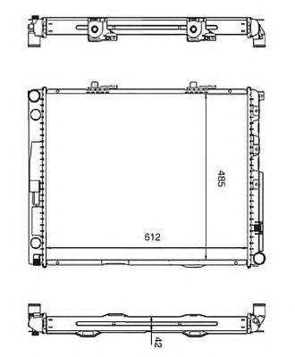 NRF 58253 Радіатор, охолодження двигуна