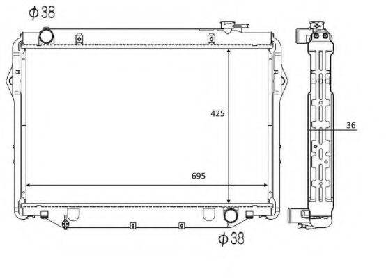 NRF 58635 Радіатор, охолодження двигуна
