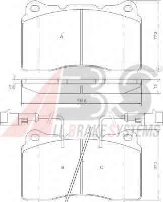 A.B.S. 37106OE Комплект гальмівних колодок, дискове гальмо