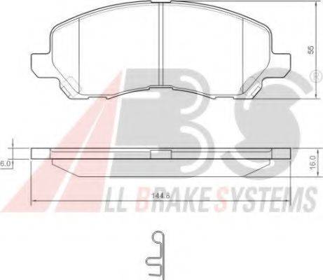 A.B.S. 37202OE Комплект гальмівних колодок, дискове гальмо