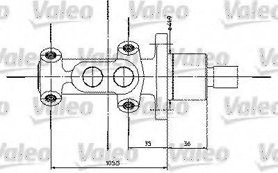 VALEO 350821 головний гальмівний циліндр