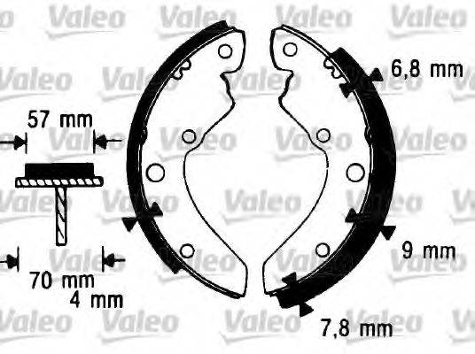 VALEO 562986 Комплект гальмівних колодок