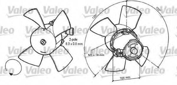 VALEO 696035 Вентилятор, охолодження двигуна