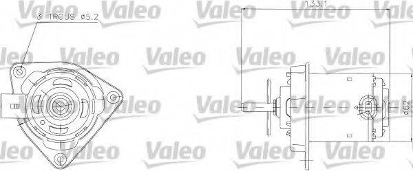 VALEO 698316 Електродвигун, вентилятор радіатора