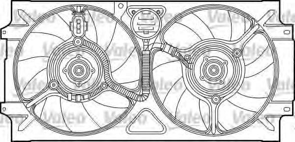 VALEO 698321 Електродвигун, вентилятор радіатора