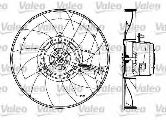 VALEO 698357 Вентилятор, охолодження двигуна