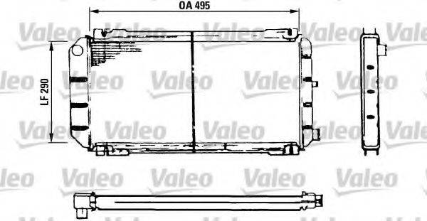 VALEO 730116 Радіатор, охолодження двигуна