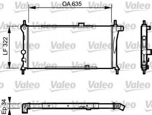 VALEO 730125 Радіатор, охолодження двигуна