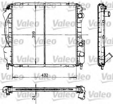 VALEO 730182 Радіатор, охолодження двигуна