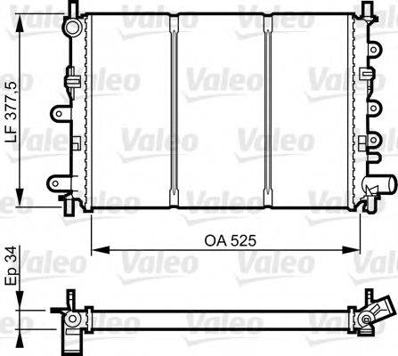 VALEO 730858 Радіатор, охолодження двигуна