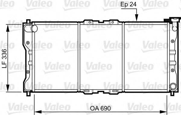 VALEO 731073 Радіатор, охолодження двигуна