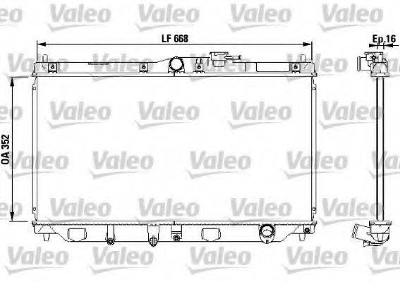 VALEO 731076 Радіатор, охолодження двигуна