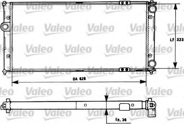 VALEO 731266 Радіатор, охолодження двигуна