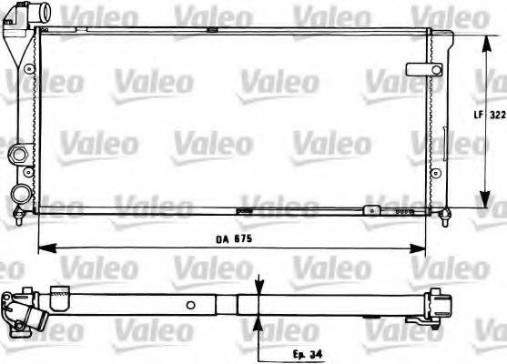 VALEO 731270 Радіатор, охолодження двигуна