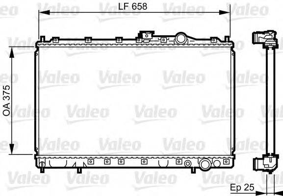 VALEO 731451 Радіатор, охолодження двигуна